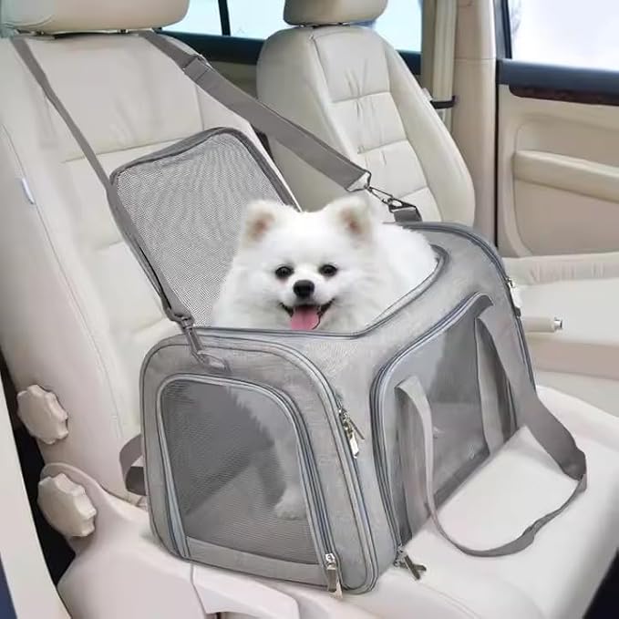 Durable Expandable Pet Carrier - Airline Approved Cat Bag for Travel, Comfortable & Breathable, Ideal for Cats and Small Dogs, Perfect for Short and Long Trips