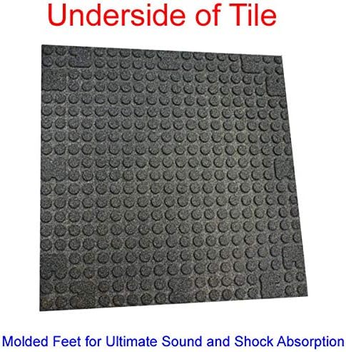 American Floor Mats - Extreme Rubber Gym Tiles - 1 Inch Thick Colorful Rubber Gym Tiles - Superior Shock and Sound Absorbing Tiles - 95% Dark Greys 10 Tile Pack (Covers 40 Sq Ft)