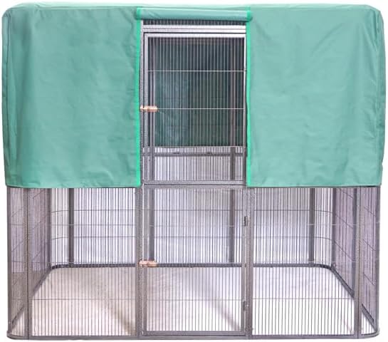 SENY Waterproof Night Cover for Large Walk-in Bird Aviary Cage. (Green Cover Only)