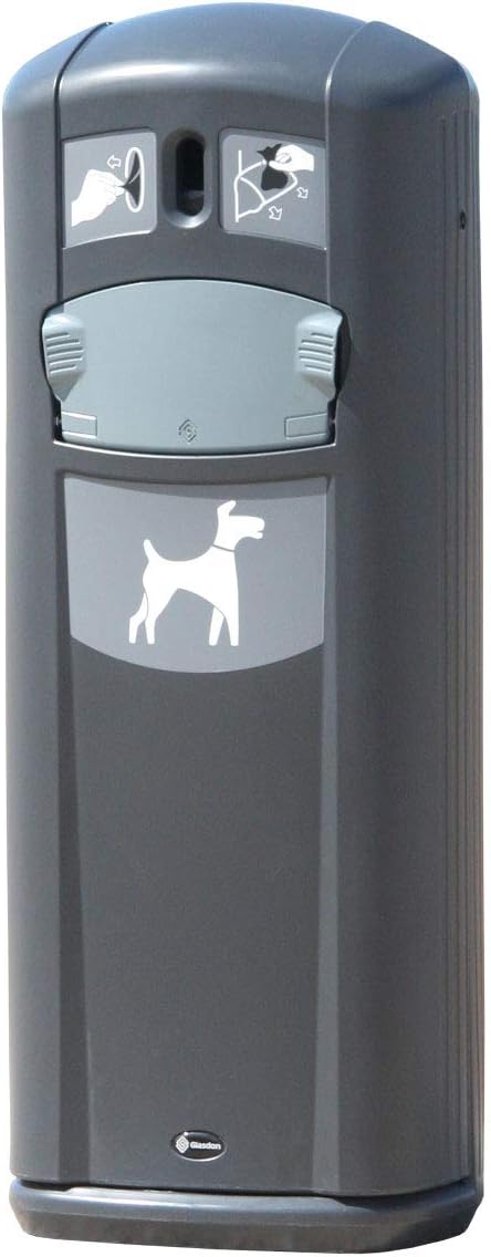 Retriever City Pet Waste Station (3 Colors) with Bag Dispenser & Ground Fixing Kit – 9 Gallon Dog Waste Disposal Station - Includes 1000 Dog Waste Pick Up Bags (Anthracite Gray)