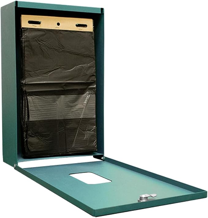 Zero Waste USA - ONEpul® Dog Waste Bag Dispenser - Matte Black | Rust-proof aluminum dispenser with 400 ONEpul® header bags, locking hood, one-at-a-time dispensing, 10-year warranty