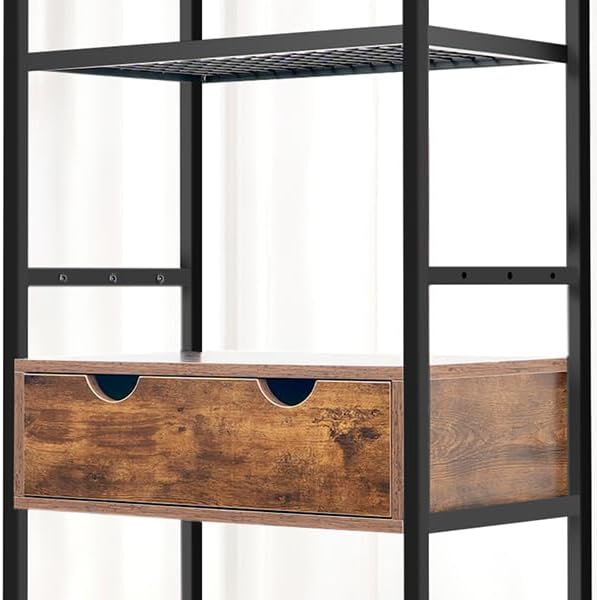 Dog Feeding Station Storage Furniture Shelves with Drawer, 3 Levels Height Adjustable Raised Dog Bowls
