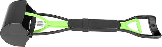 Focket Pooper Scooper, Heavy Duty Non Stick Material Large Capacity Dog Pooper Scooper, Poop for Dogs with Extended Foldable Handle for Lawns Grass Dirt Gravel (Green Black)