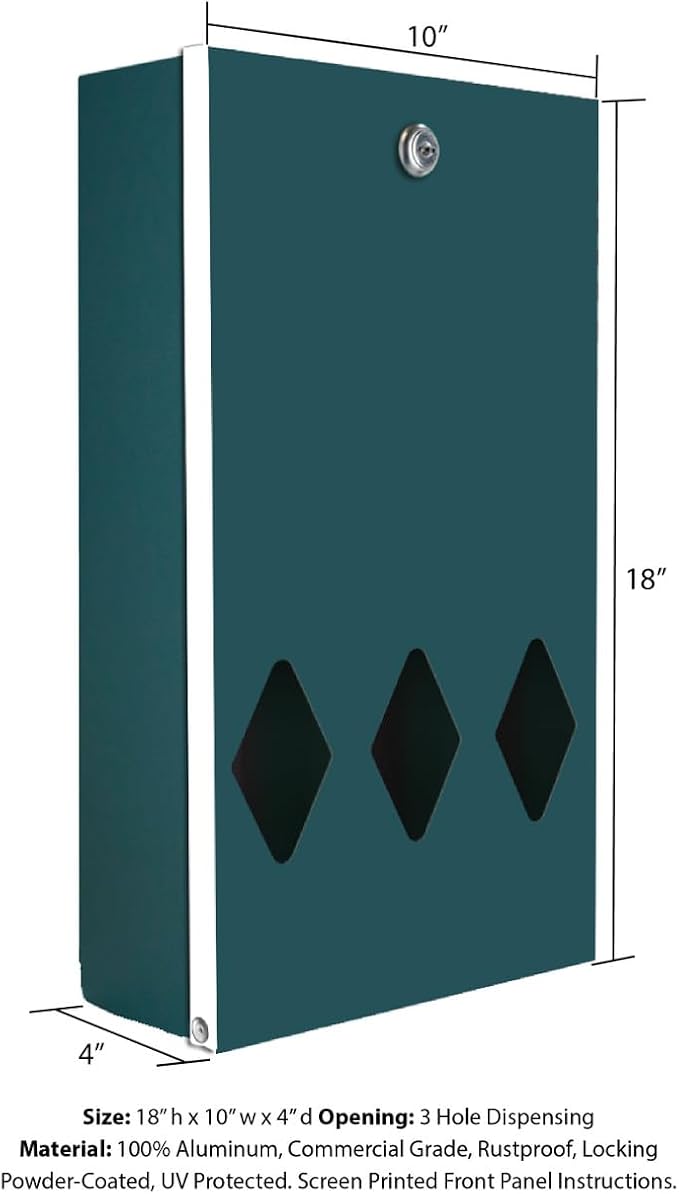 Zero Waste USA - DISPENSE-ART™ Mini Dog Waste Station - Starry Night | UV-printed aluminum bag station with 400 bags, 25% larger dispenser, installs beside existing trash cans, 10-year warranty