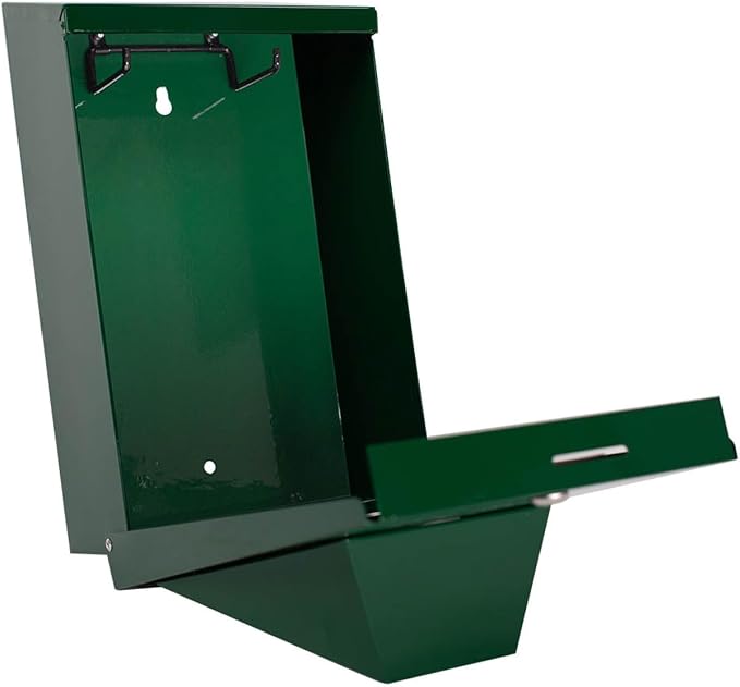 Mutt Mitt® Aluminum Mini Dog Waste Station - Gloss Green | 2-Ply | Full-height aluminum station with sign, 400 header bags, locking dispenser, & post | install beside existing trash cans