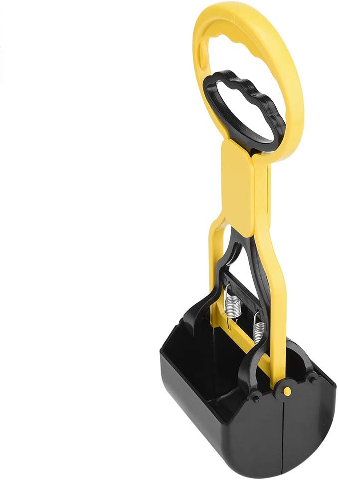 Heavy Duty Dog Poop Scooper, Foldable Pet Waste Remover, with Long Handle for Easy Cleanup Jaw Clip for Puppies and Animals Waste Disposal