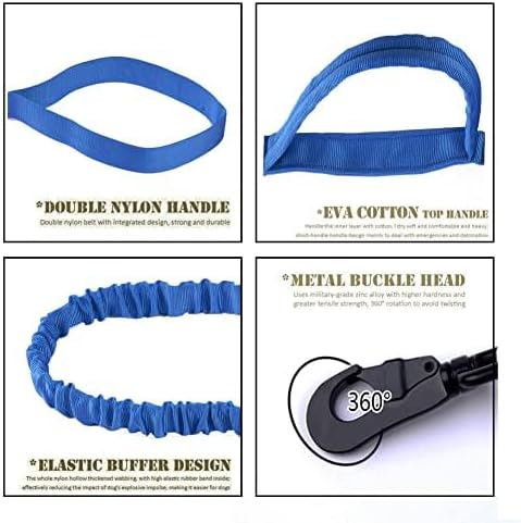Tactical Dog Collar and Leash Set for Large Dogs with Handle,Dark Blue,XXL | 1000D Heavy-Duty Nylon Fabric,Quick-Release Metal Buckle,Adjustable Fit,Soft-Padded Webbing,D-Ring,for Training & Hiking