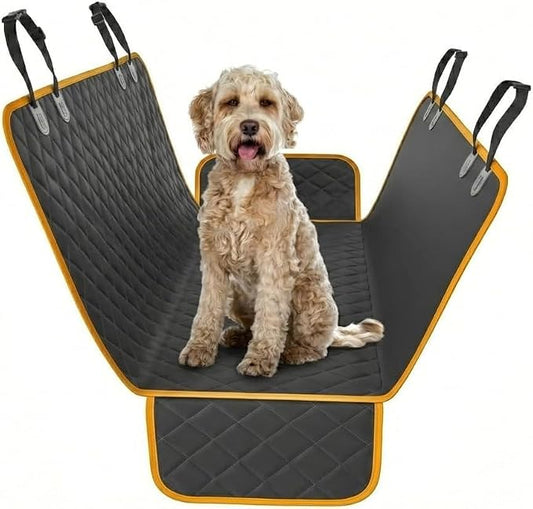 Active Pets Orange XL Dog Car Hammock Back Seat Cover, Waterproof Backseat Cover Protector for Truck Bench Rear of Sedans or SUVs, Essential Pet Supplies Vacuum or Wipe Clean, Machine Washable
