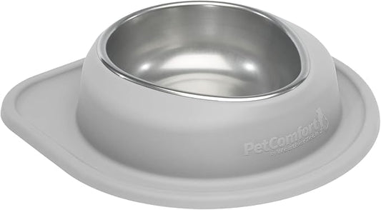 WeatherTech Single Low Pet Feeding System - Heavy-Duty Dog & Cat Food/Water Bowl - 64 oz (8 Cups) Light Grey (SL6403LG)