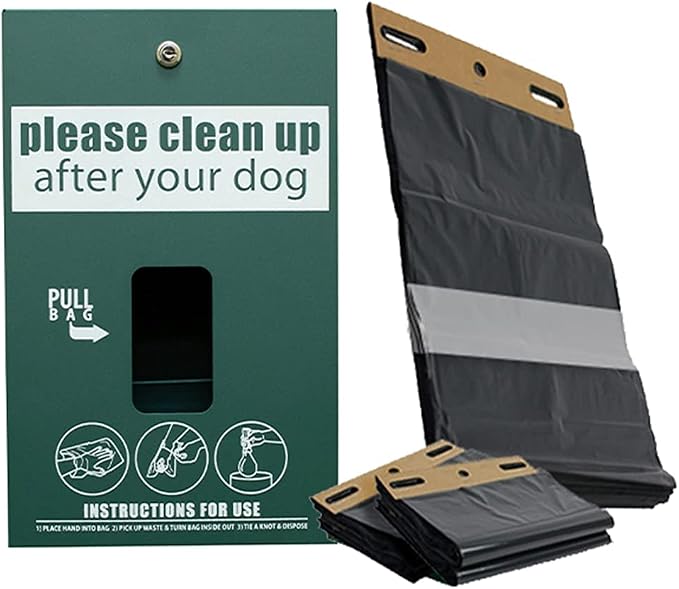 Zero Waste USA - ONEpul® Dog Waste Bag Dispenser - Matte Green | Rust-proof aluminum dispenser with 400 ONEpul® header bags, locking hood, one-at-a-time dispensing, hardware included