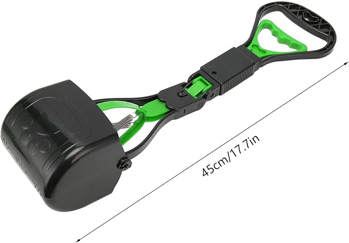 Heavy Duty Pooper Scooper, Green Multipurpose Portable Pet Waste Shovel, High Strength Durable Dog Poop Scoop for Yard Lawn Grass Gravel Outdoor Walks & Cat Litter Cleaning