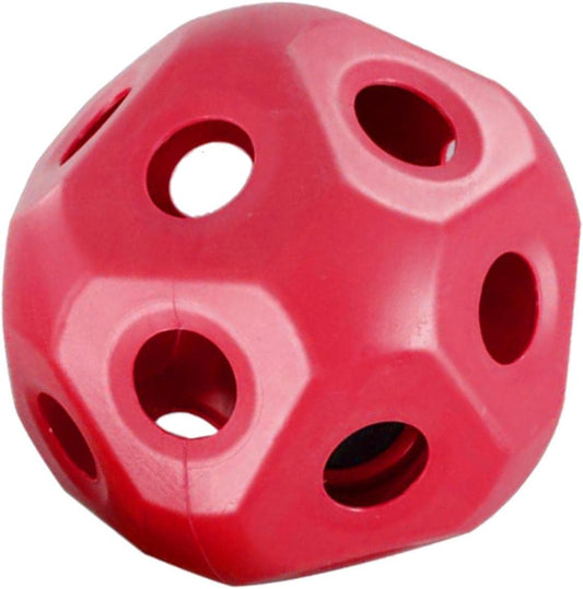 Cute 15.7" Horse Treat Ball, Carrot Feeding Toy Ball Multifunctional Hanging Treat Snack Ball for Horse Stable Stall Paddock Rest, Red