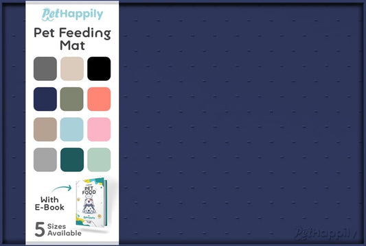 Dog Food Mat - Raised Edges Dogs Mat for Food and Water Prevent Spill, Waterproof Cat Food Mats Protect Floors, Easy Clean Dog Bowl Mats for Food and Water, Silicone Pet Food Tray