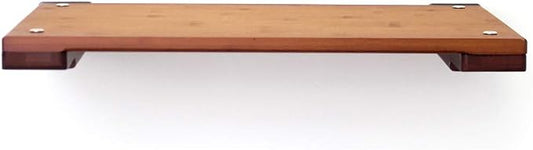 CatastrophiCreations Cat 18" Shelf Handcrafted Elevated Wall, English Chestnut Bamboo, one Size
