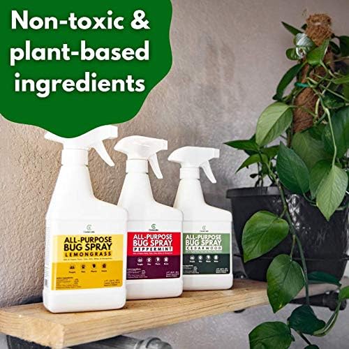 Cedarcide All-Purpose Bug Spray | Kill and Control Mosquitos, Fleas, Ticks, Ants | Made with Natural Essential Oils | Use on People, Pets & Kids (Lemongrass, Pint (16 Oz.))