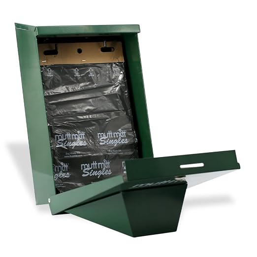 Mutt Mitt® Aluminum Dog Waste Station - Gloss Green | Singles | Complete aluminum station with 400 header bags, 25 liners, 12-gal can, locking dispenser, post & hardware included