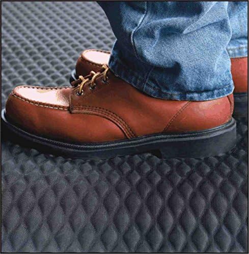 American Floor Mats Hog Heaven 5/8 inch Black & Black Border 2' x 3' Nitrile Backed Anti-Fatigue Comfort Mat