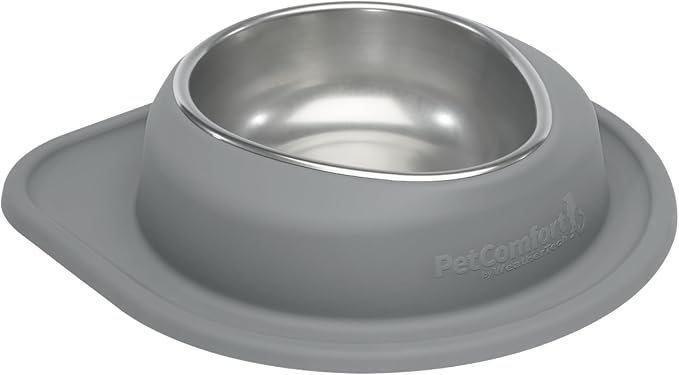 WeatherTech Single Low Pet Feeding System - Heavy-Duty Dog & Cat Food/Water Bowl - 64 oz (8 Cups) Dark Grey (SL6403DG)