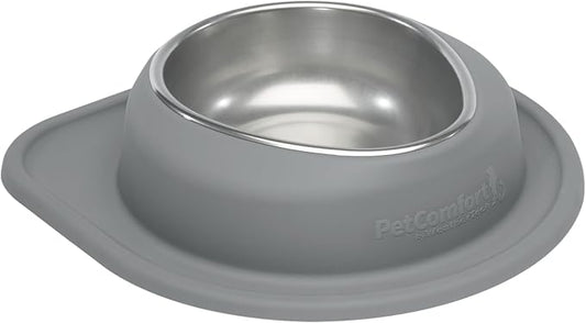 WeatherTech Single Low Pet Feeding System - Heavy-Duty Dog & Cat Food/Water Bowl - 64 oz (8 Cups) Dark Grey (SL6403DG)