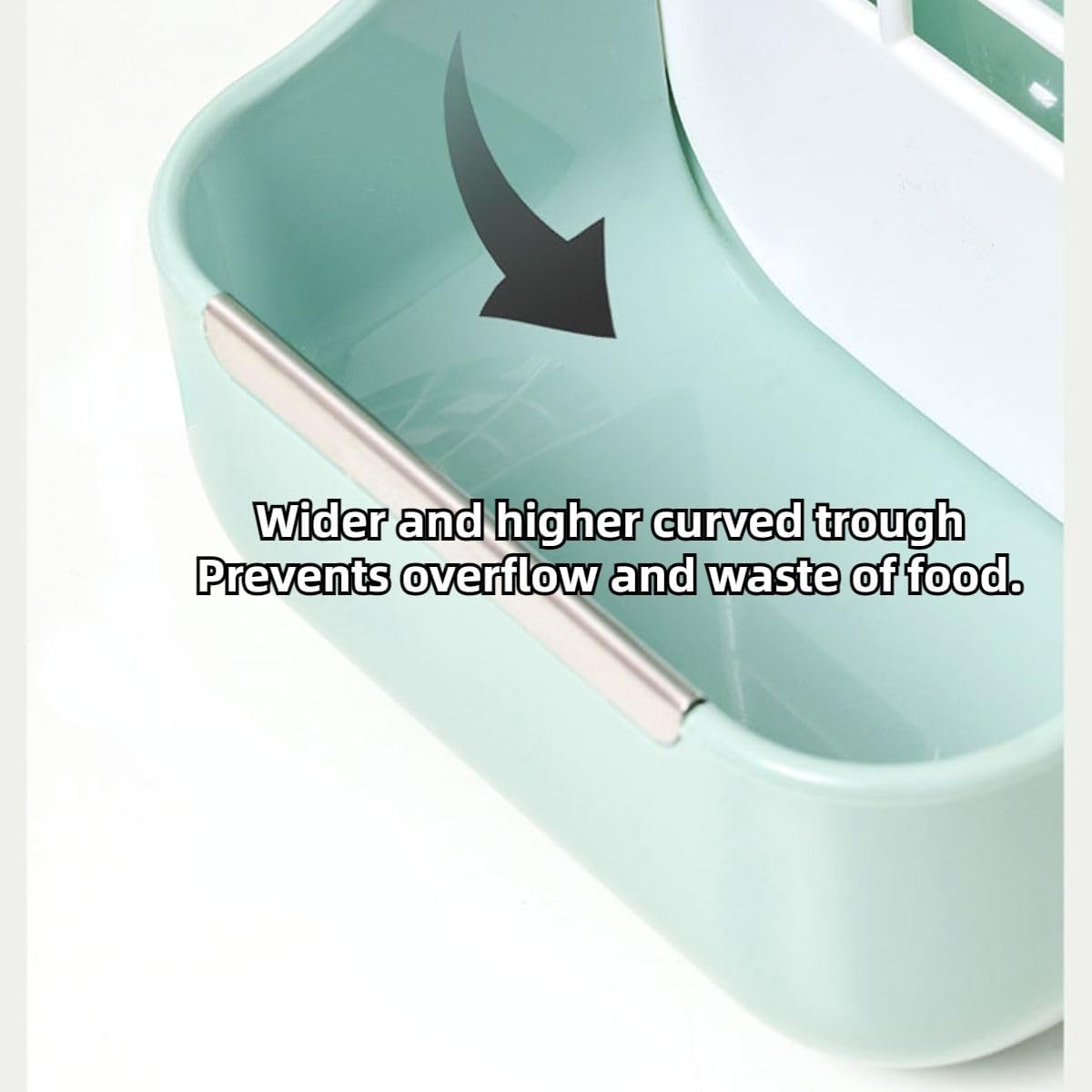 2 in 1 Food Hay Feeder for Guinea Pig, Rabbit Feeder, Indoor Hay Feeder for Guinea Pig, Rabbit, Chinchilla, Feed Bowls Use for Grass & Food (Blue)