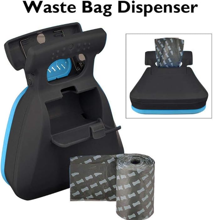 Dog Pooper Scooper, Portable Dog Poop Scooper with Waste Bags for Large & Small Dogs,Heavy Duty Dog Waste Cleaner,Dog Waste Pick Up,Easy to Use for Grass, Dirt, Gravel,Beige,M
