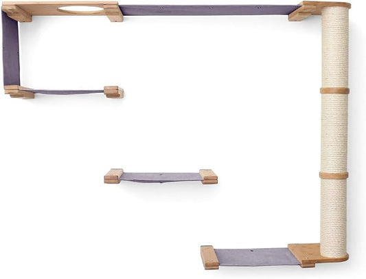 CatastrophiCreations Climb - Multiple-Level Cat Hammock & Climbing Activity Center - Wall-Mounted Cat Tree Shelves