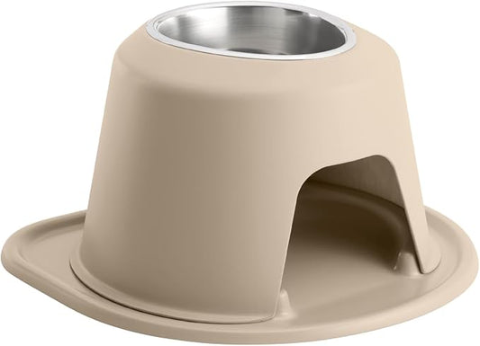 WeatherTech Single High Pet Feeding System - Raised Dog/Cat Bowl - 8" High Stand Tan (SH3208TNTN)