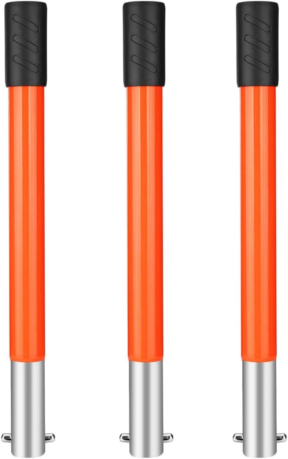 SlowTon Dog Pooper Scooper Extension Segment, 9.8in Length Enhancer * 3 (Orange)