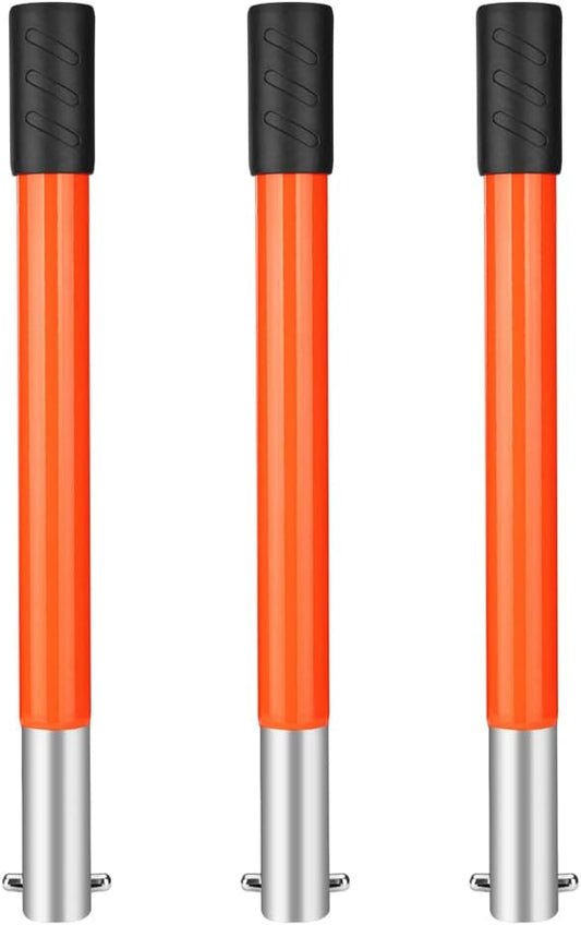 SlowTon Dog Pooper Scooper Extension Segment, 9.8in Length Enhancer * 3 (Orange)