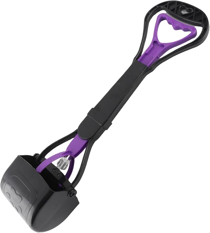 Agatige Dog Scooper Pooper, Long Handle Portable Plastic Dog Poop Pick Up Tool Pet Poop Scooper for Pet Supply Outdoor Travel
