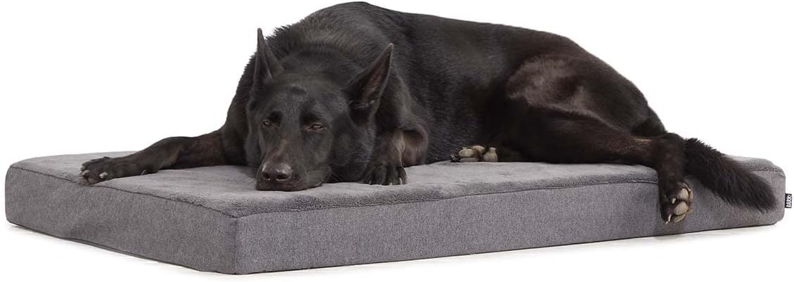 Barkbox Orthopedic Dog Bed with Memory Foam, Premium Comfort for Dogs and Puppies, Dog Bed for Joint Relief and Restful Sleep, Durable and Easy to Clean - Grey, XL