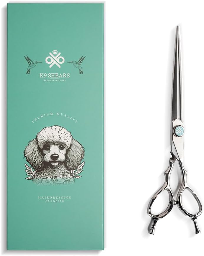 7” Dog Grooming Scissors with Sawtooth Blade ｜ VG10 Japanese Steel Professional Pet Grooming Shears for Cats & Dogs ｜ Precise Trimming ｜ Lightweight, Ergonomic, Handcrafted Design ｜ K9 Shears