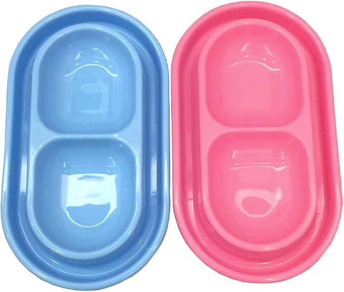 Ant Proof Cat Dish 32 Oz Pet Food Water Bowl for Dogs Cats Blue, M | Ant Proof Food Bowl, No Spill Dish, Outdoor Feeding, Deep Wide Water Moat, Ants Barrier Blocks Insects, Lightweight Plastic