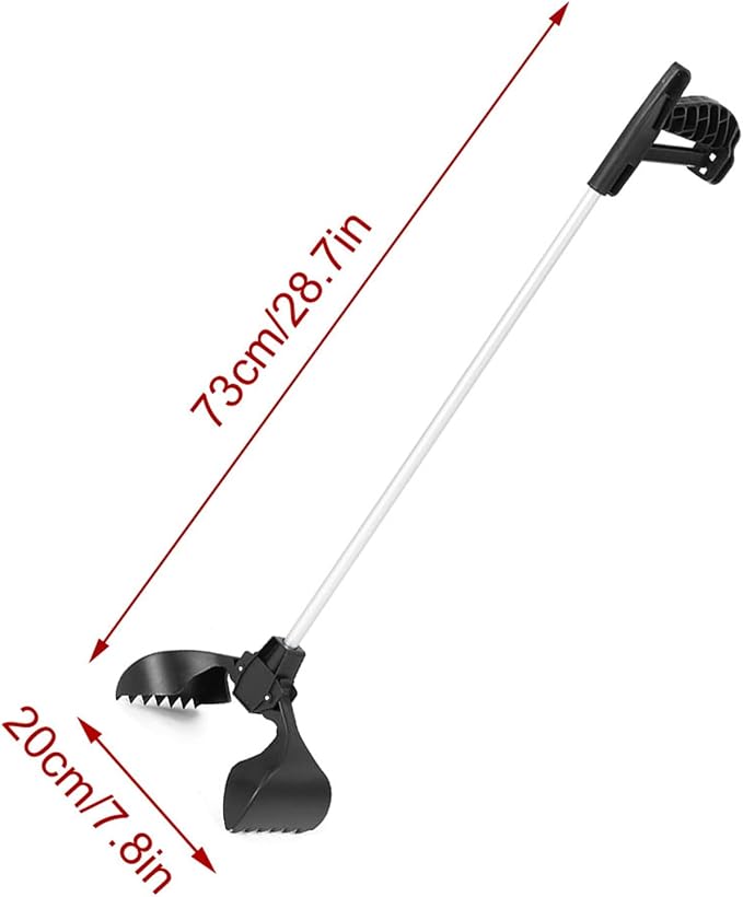Metal Pooper Scooper Pooper 75×13×9 Balck Dog Poop Scoop Dirt Picker Dog Waste Easy Pickup Tool with Handle