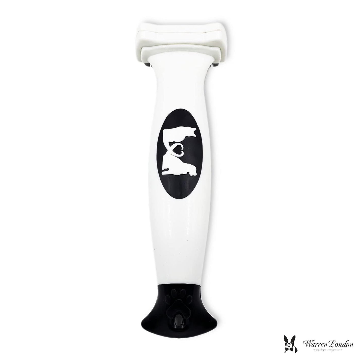 Warren London Short-Hair Deshedding Brush – Small | 1.75″ Stainless Steel Edge Removes Up to 95% Loose Fur | Gentle Undercoat Tool for Toy & Small Breeds | Ergonomic Anti-Slip Grip