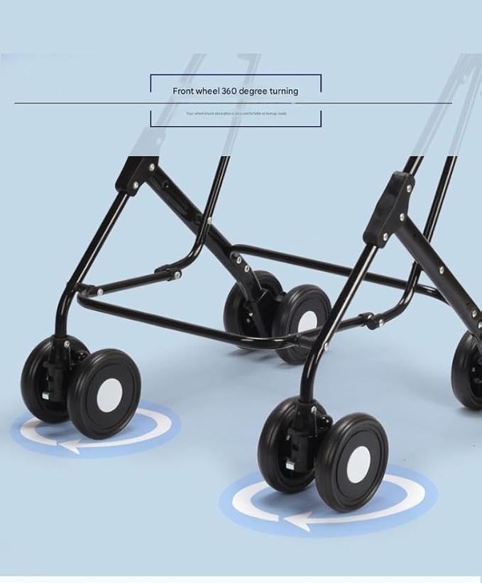 YYW Double Pet Stroller for Small Dogs & Cats - 4 in 1 Foldable Dog Stroller with 2 Detachable Carriers, Lockable Wheels & Safety Belts, Ideal for Multi-Pet Homes Walks & Travel(Brown)