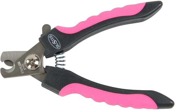 Kruuse Buster Professional Dog Nail Clipper – Small Size – Safe & Easy Pet Nail Trimmer for Small Dogs & Cats – Sharp Stainless Steel Blades, Non-Slip Handle, Safety Guard – Vet-Recommended