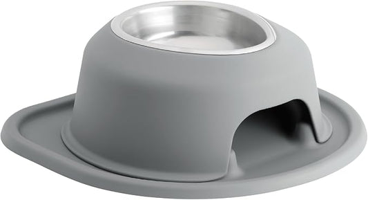 WeatherTech Single High Pet Feeding System - Raised Dog/Cat Bowl - 4" High Stand Dark Grey (SH1604DGDG)