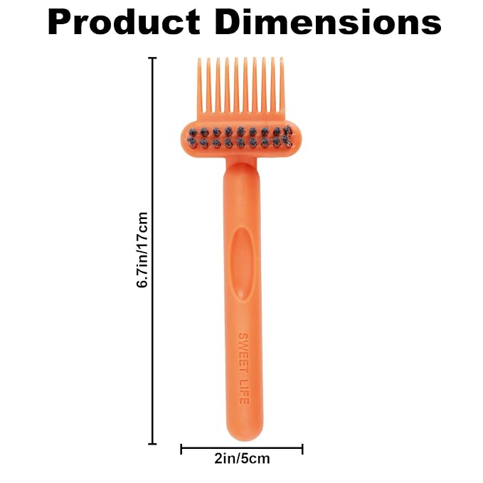 2-in-1 Comb Cleaner with Pick and Bristles, Hair Brush Cleaner Tool Rake for Home Salon Travel Use Effectively Clear Hair Dust Grease and Dirt