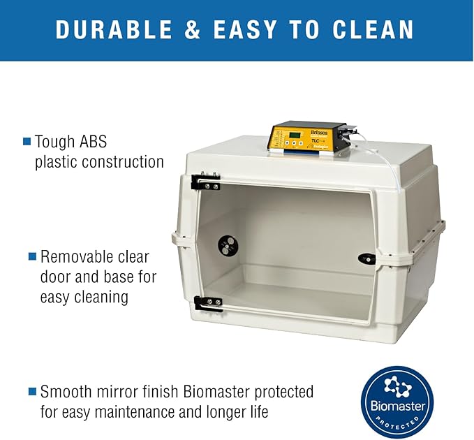 Brinsea TLC-50 Zoologica II Large Bird Brooder & Pet Recovery Incubator with Humidity Control for Sick Animals, Ideal for Large Birds, Newborn Puppies, Kittens, and Small Animals