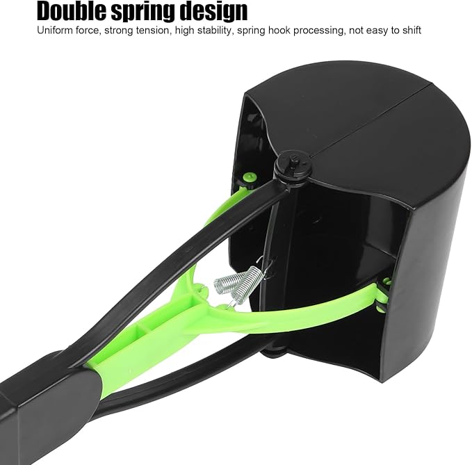Pet Pooper Scooper, 23.7 Heavy Duty Dog Pooper Scooper, Long Handle Poop Picker Upper, Portable Pet Waste Grabber for Yard, Grass, Dirt, Double Spring, Dog Supplies (Green+Black)