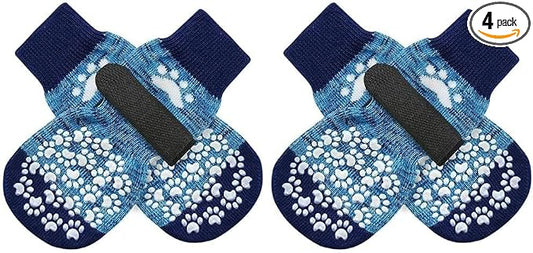 EXPAWLORER Anti Slip Dog Socks to Prevent Licking Paws, Dog Shoes for Hot Pavement, Dog Booties for Small Medium Large Senior Dogs, Traction Control Boots & Paw Protectors for Hardwood Floors