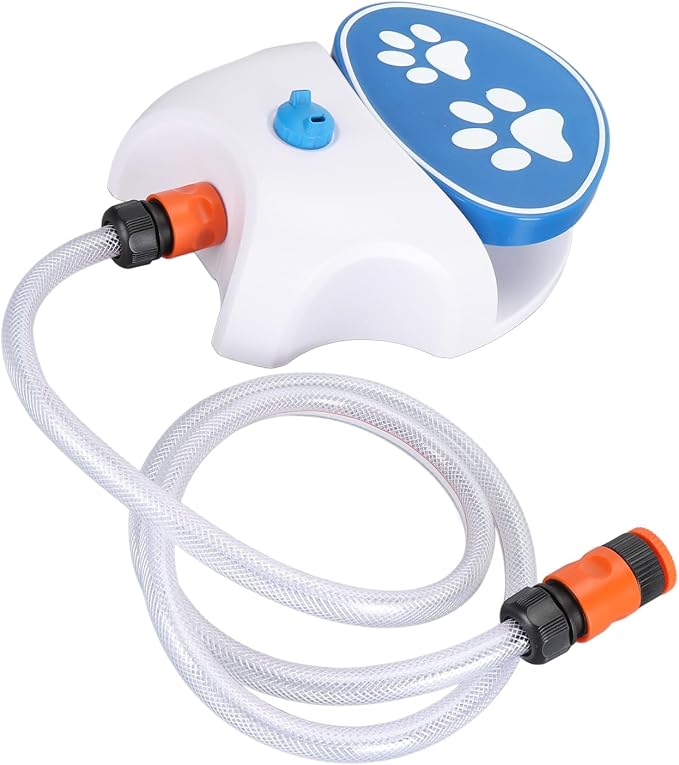 Pet Supplies: Outdoor Dog Water Fountain, Step On Activated Dog Water Dispenser with Hose for Large Dogs, Pet Drinking Fountain, Plastic Automatic Waterer
