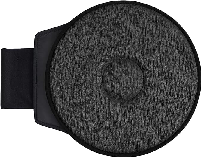 360 Degree Swivel Car Seat Cushion, Round Rotating Non Slip Vehicle Chair Pad for Elderly Support, Portable Removable Automotive Interior Seat Assist Pad, Universal for Sedan RV Truck (Black)