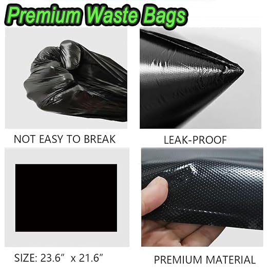 Dog Poop Trash Can Outside 20L with Pooper Scooper & 50 Waste Bags, Outdoor Dog Poop Trash Can for Backyard with Lid Odorless Waterproof Foot Pedal and Removable Inner Bucket
