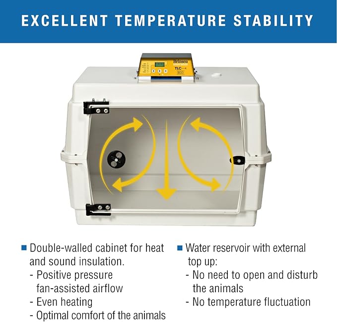 Brinsea TLC-50 Eco Series II Large Bird Brooder, Pet Recovery Incubator with Air Filtration & Digital Temperature Display for Birds, Puppies, Kittens, and Other Orphaned & Injured Small Animals