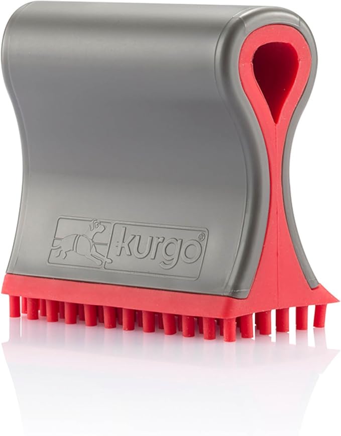 Kurgo Shed Sweeper - Dog Hair Remover for Car, Carpet, & Upholstery - Lightweight Silicone Brush - Reusable Pet Hair Removal Tool - Easy to Clean - Grooming Accessory for Home or Auto