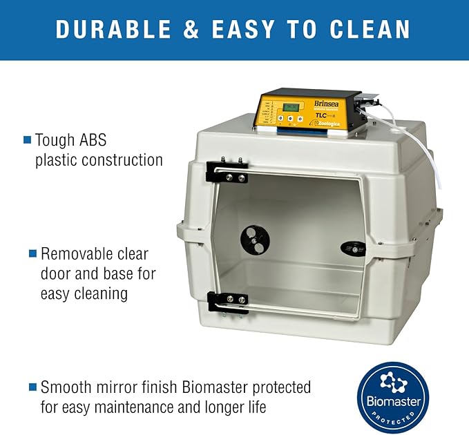 Brinsea TLC-40 Zoologica II Bird Brooder & Pet Recovery Incubator with Humidity Control for Sick Animals, Ideal for Large Birds, Newborn Puppies, Kittens, and Small Animals