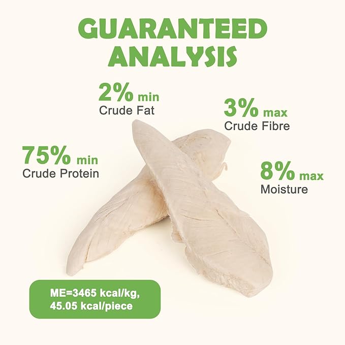 MON2SUN Freeze Dried Chicken Breast Dog & Cat Treats - Whole Cut, Single Ingredient, High Protein, Grain & Gluten Free, for Training Chew or Topper, 5.3oz