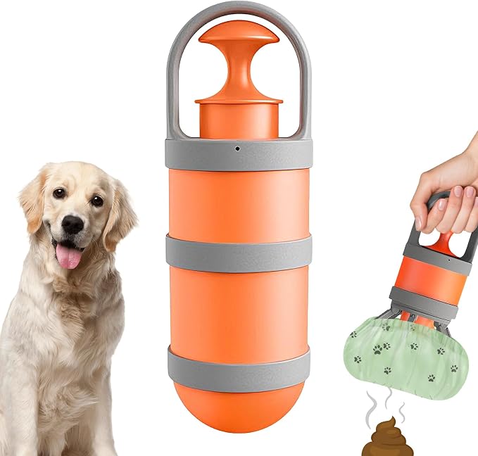 Pooper Scooper for Large Dogs Heavy Duty Portable Pet Supplies | Small Dog Yard Pooper Scooper Tool for Doggy Kitten Litter Gravel Cleaning Outdoor Garden Grass Lawn Travel Camping